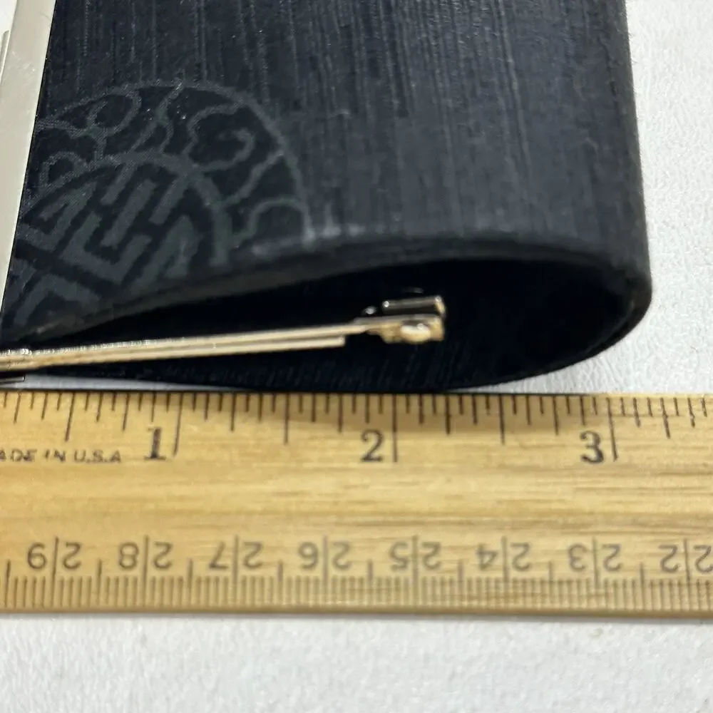 Black Mandala Change Coin Purse Pouch Silver Tone Kiss Lock Hinged